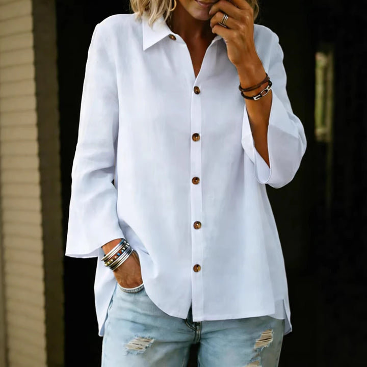 Bluse für Damen mit dreiviertellangen Ärmeln – Lässiger Schnitt