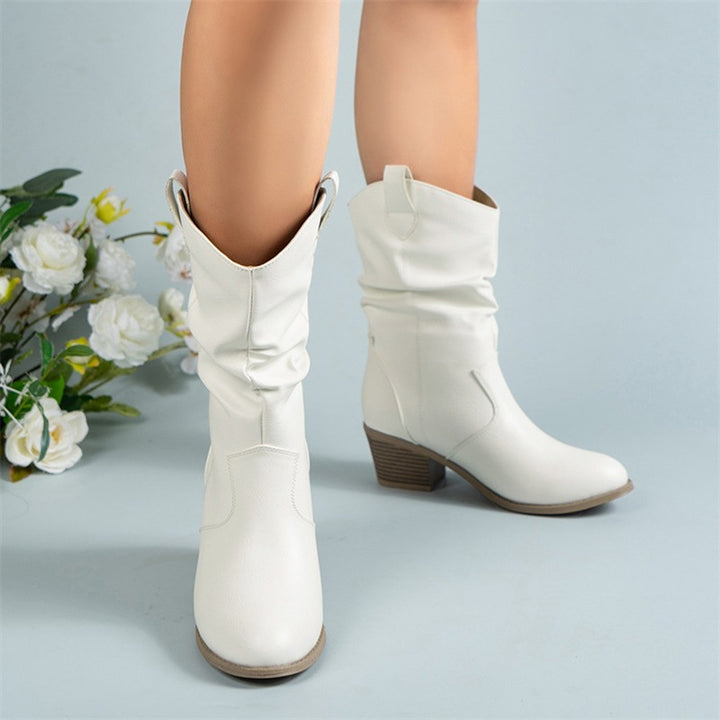 Bottes Western Femme – Tige Mi-Mollet Souple