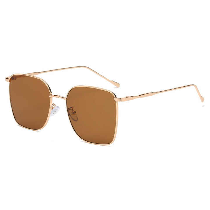 Women's Square Sunglasses – Lightweight Metal Frame and Tinted Lenses