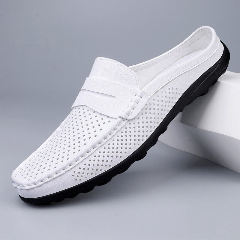 Mules Loafers Herren aus Leder – Perforierter Schaft, schicke Passform