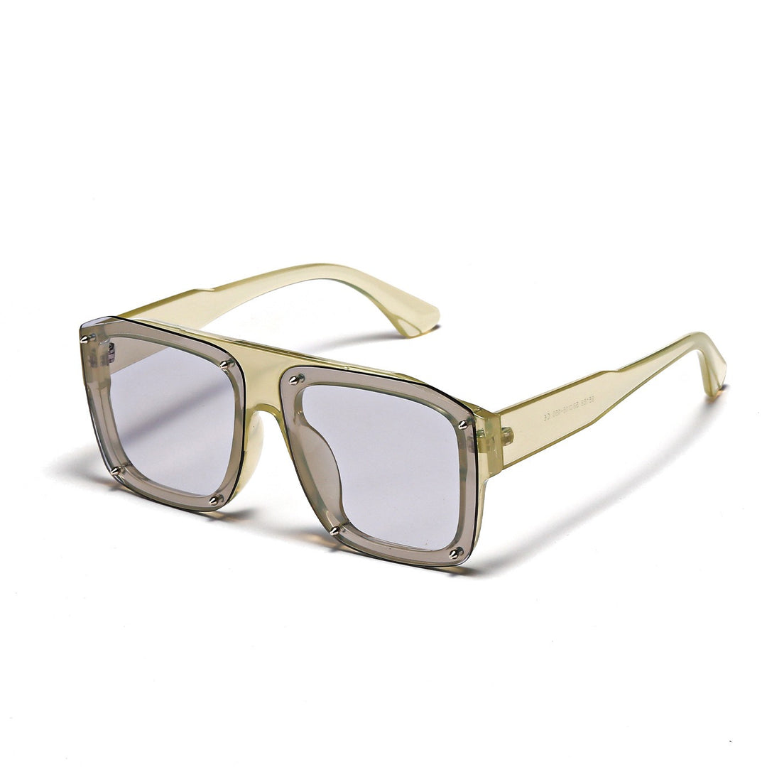 Unisex Oversize Quadratische Sonnenbrille – Leichter Rahmen mit getönten Gläsern