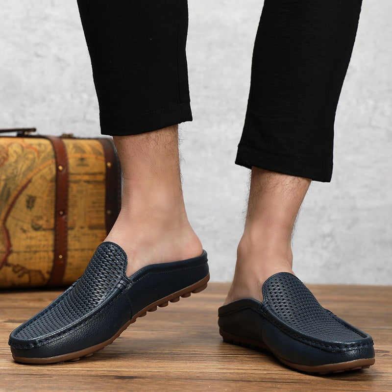 Mules Loafers aus Leder für Herren – Legere Passform mit offenem Rücken