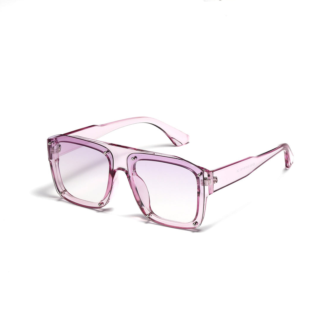 Unisex Oversize Quadratische Sonnenbrille – Leichter Rahmen mit getönten Gläsern