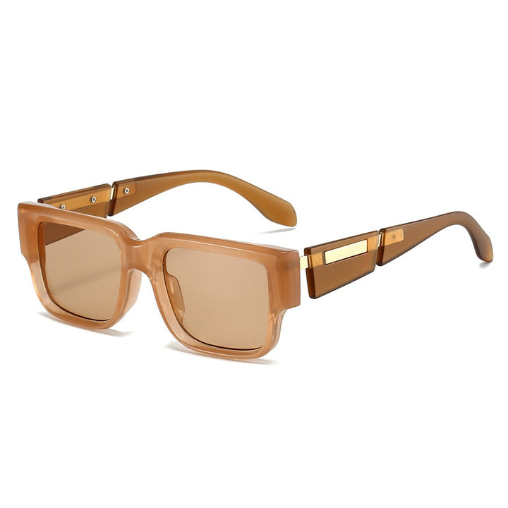 Women's Oversized Square Sunglasses – Metal Hinge