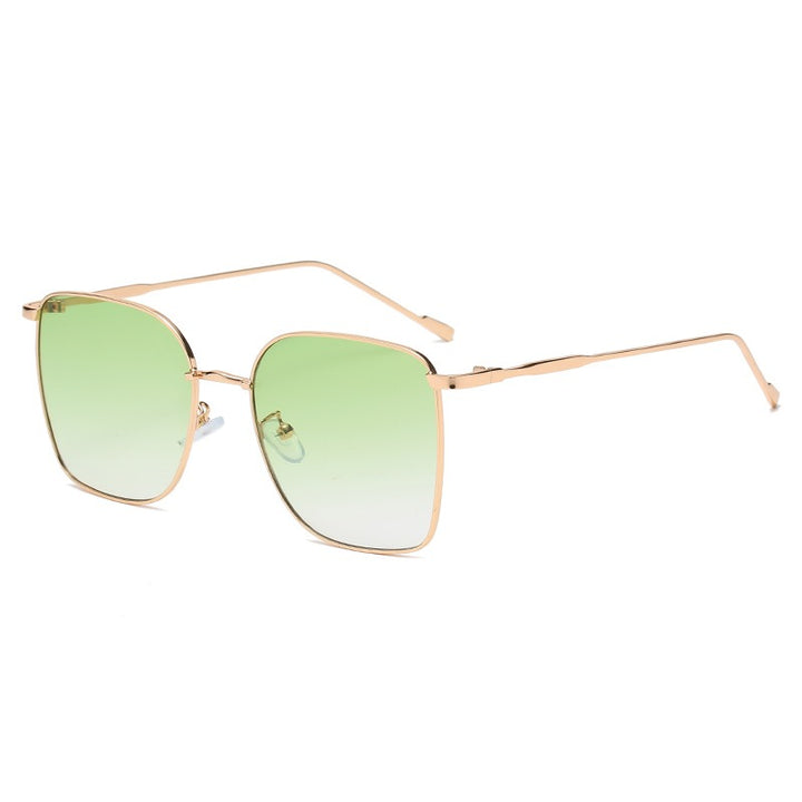 Women's Square Sunglasses – Lightweight Metal Frame and Tinted Lenses