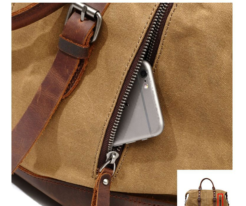 Borsa da viaggio uomo in tela – scomparto per computer e struttura rigida