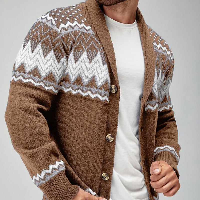 Cardigan Homme Tricoté – Boutonnage Classique, Coupe Décontractée