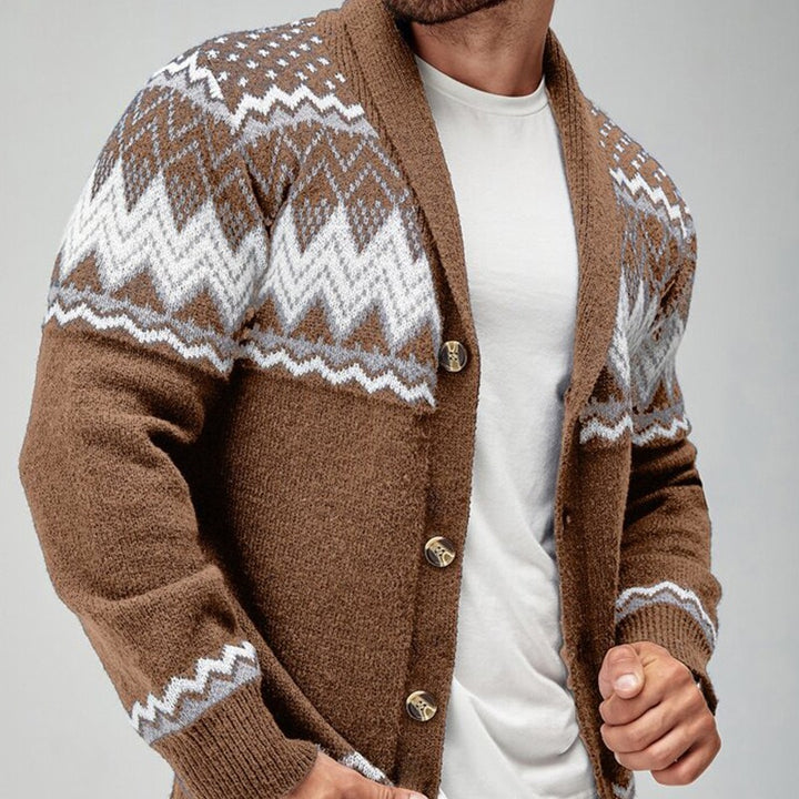 Cardigan Homme Tricoté – Boutonnage Classique, Coupe Décontractée