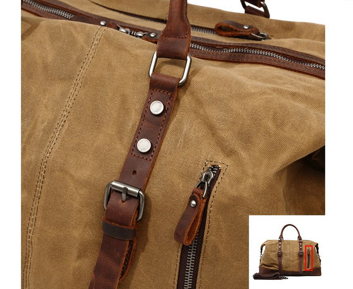 Borsa da viaggio uomo in tela – scomparto per computer e struttura rigida