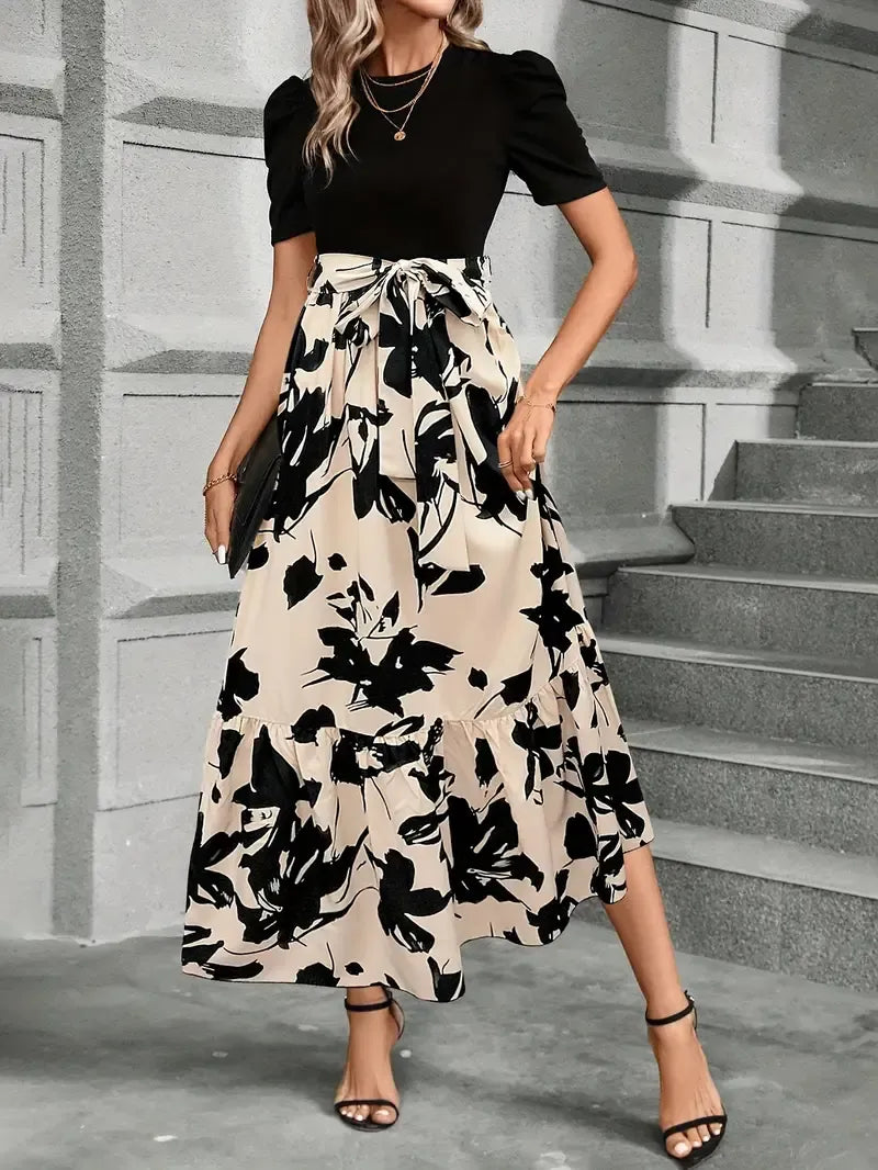 Abito Maxi Donna – Cintura con Fiocco Fluido