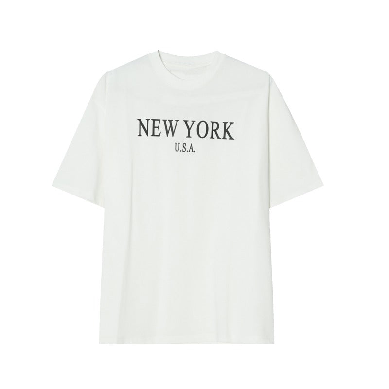 Men's Letter Print T-Shirt – Relaxed Fit