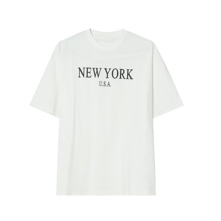 Men's Letter Print T-Shirt – Relaxed Fit