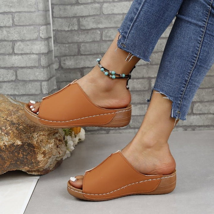 Women's Wedge Sandals Open Toe – Comfortable Muffin Sole