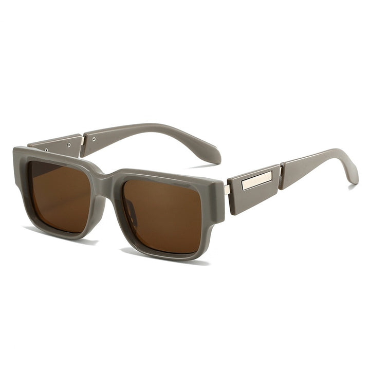 Women's Oversized Square Sunglasses – Metal Hinge