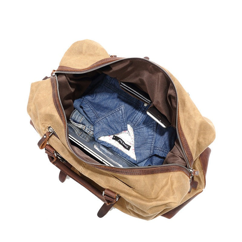 Borsa da viaggio uomo in tela – scomparto per computer e struttura rigida