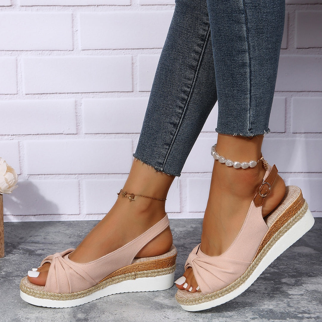 Women's Hemp Rope Wedge Sandals – Bohemian Bow