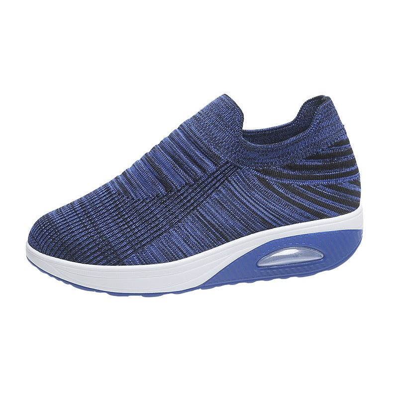Women's Slip-On Shoes in Breathable Mesh – Round Toe Flat