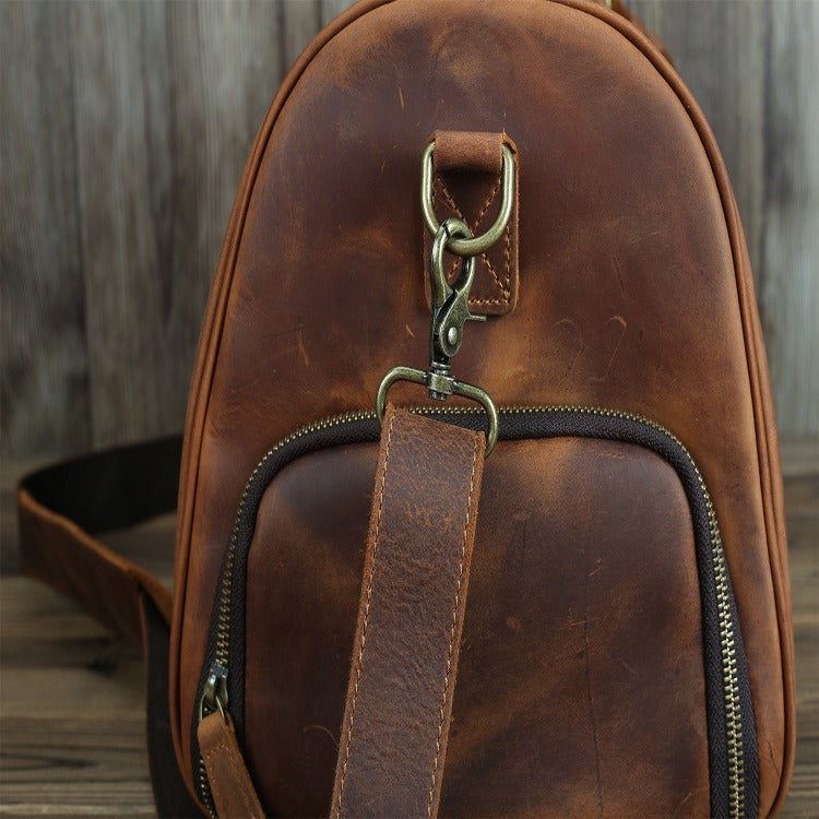 Borsa da viaggio uomo in vera pelle – scomparto per scarpe e tracolla