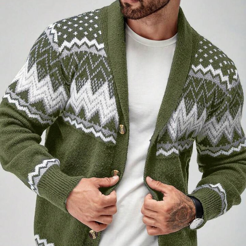 Cardigan Homme Tricoté – Boutonnage Classique, Coupe Décontractée