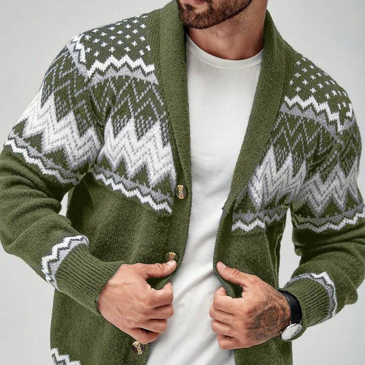 Cardigan Homme Tricoté – Boutonnage Classique, Coupe Décontractée