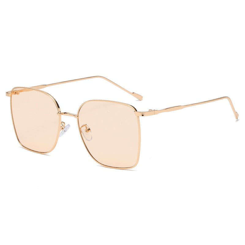Women's Square Sunglasses – Lightweight Metal Frame and Tinted Lenses