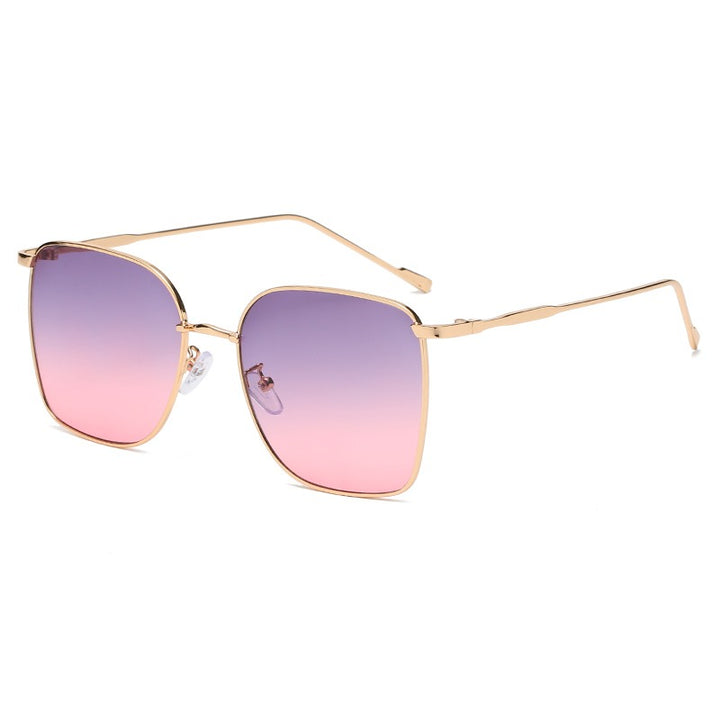Women's Square Sunglasses – Lightweight Metal Frame and Tinted Lenses