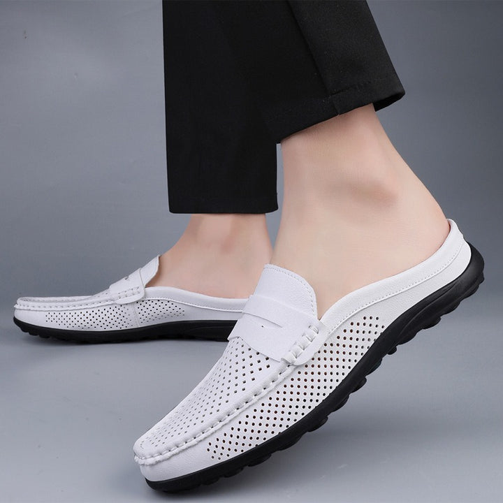 Mules Loafers Herren aus Leder – Perforierter Schaft, schicke Passform
