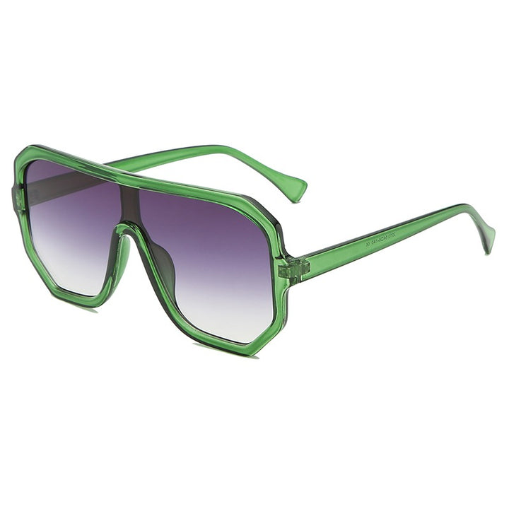 Unisex Oversize Sonnenbrille im quadratischen Design – Acetatgestell UV400