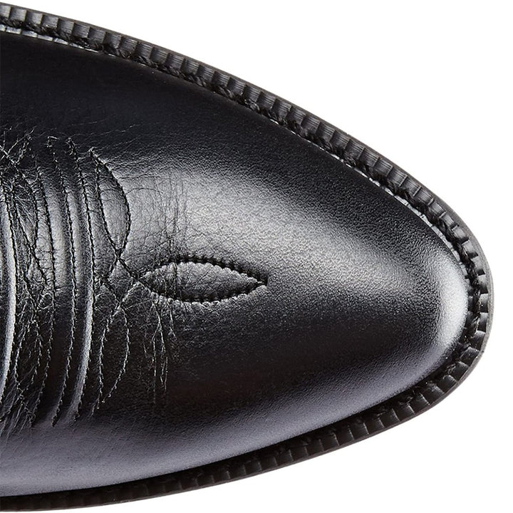 Bestickte Cowboy-Stiefel für Herren – hoher Schaft, quadratischer Absatz, zum Hineinschlüpfen