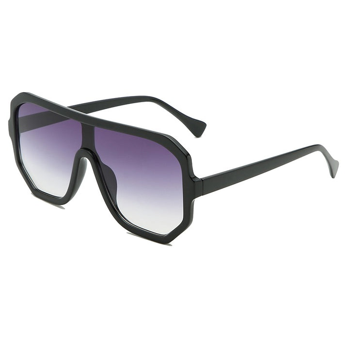 Unisex Oversize Sonnenbrille im quadratischen Design – Acetatgestell UV400