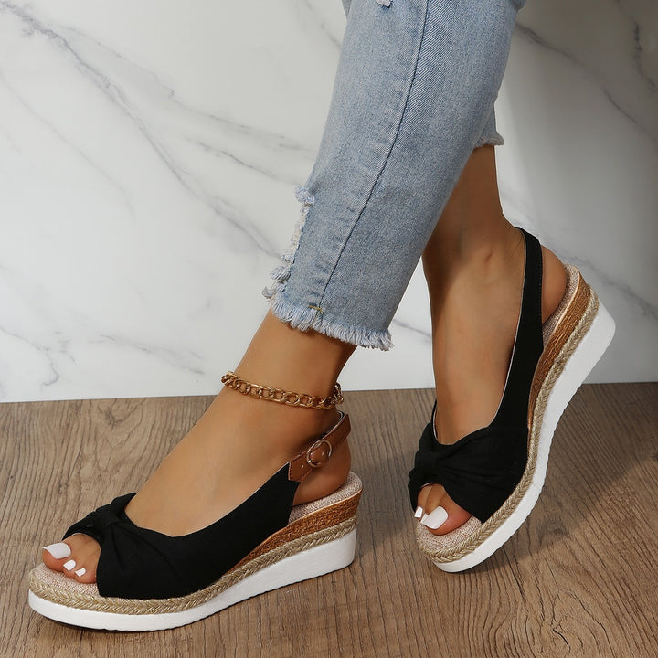 Women's Hemp Rope Wedge Sandals – Bohemian Bow