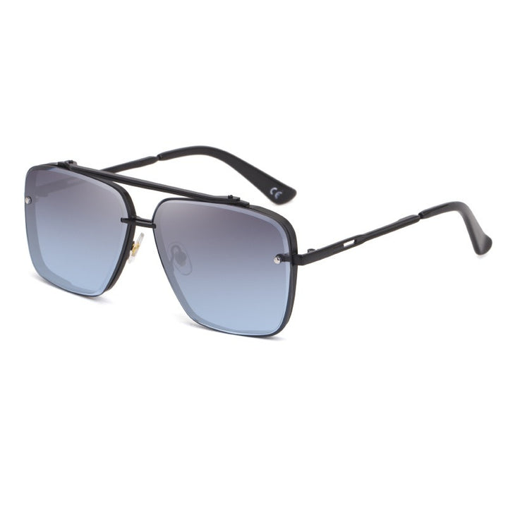 Unisex Square Metal Frame Sunglasses – Retro Full Frame Style