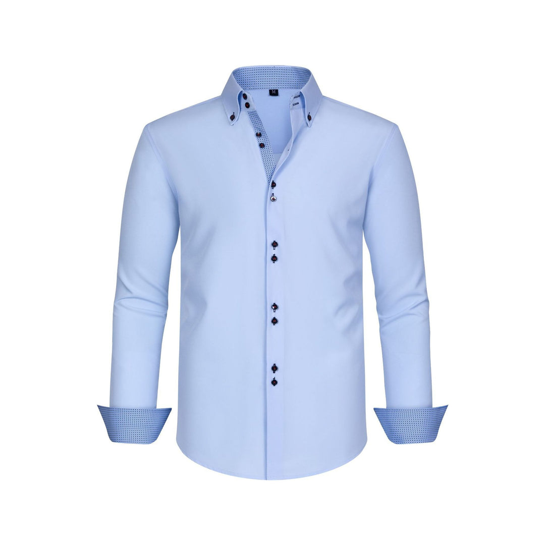 Herrenhemd für Anzug mit langen Ärmeln – Slim Fit Stretch Formell