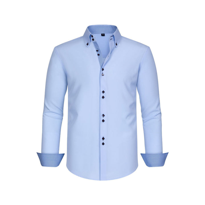 Herrenhemd für Anzug mit langen Ärmeln – Slim Fit Stretch Formell