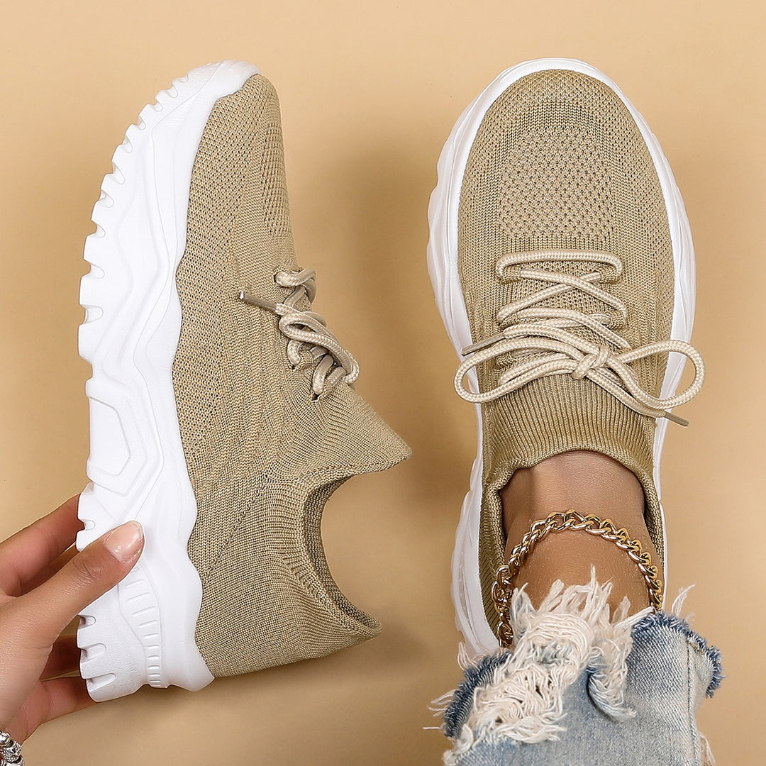 Baskets Femme Fly-Knit – Confort Plateforme Respirant