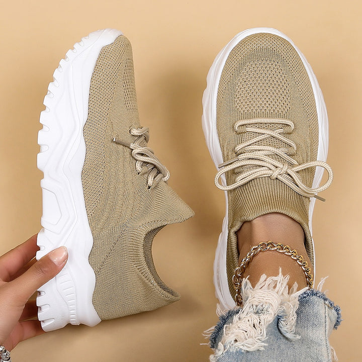 Baskets Femme Fly-Knit – Confort Plateforme Respirant