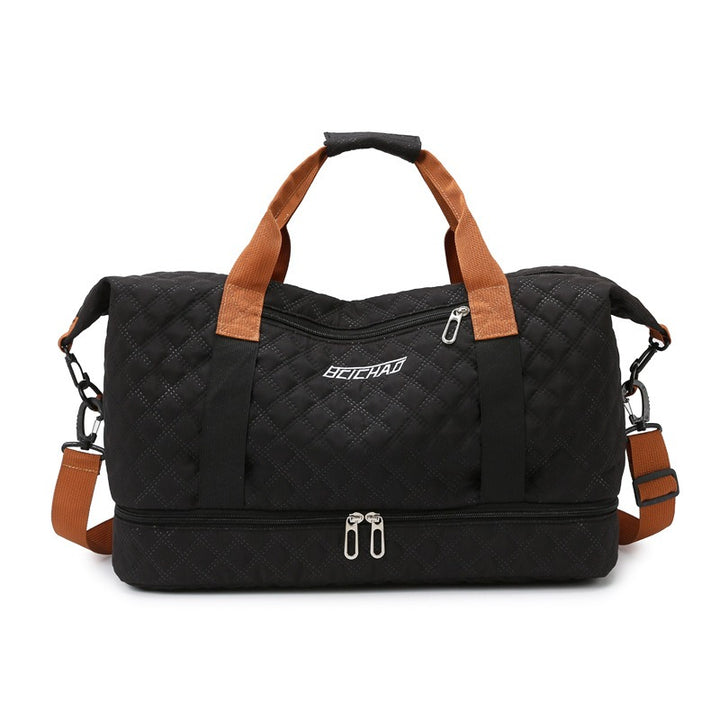 Unisex Quilted Oxford Sports Bag – Adjustable Strap High Capacity