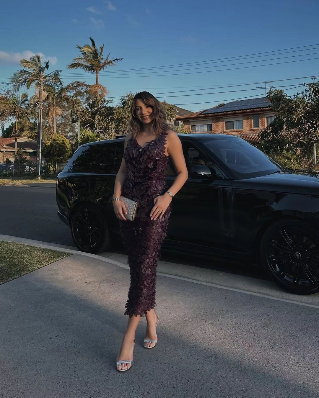 Robe Longue Femme Sequins – Dos Nu Soirée Scintillante