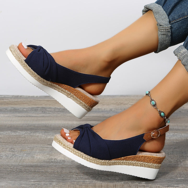Women's Hemp Rope Wedge Sandals – Bohemian Bow