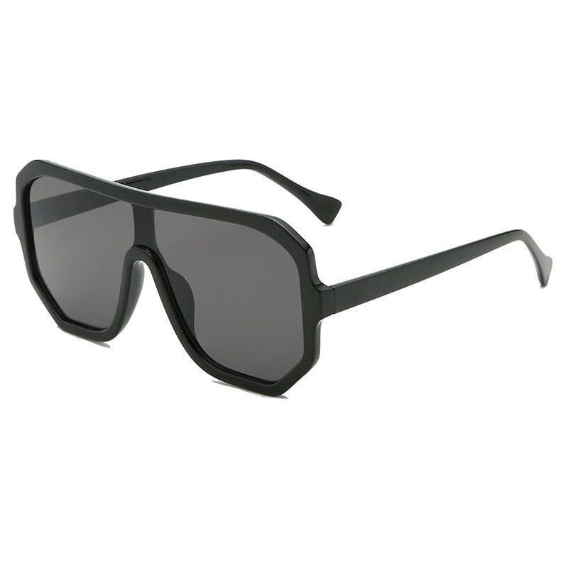 Unisex Oversize Sonnenbrille im quadratischen Design – Acetatgestell UV400