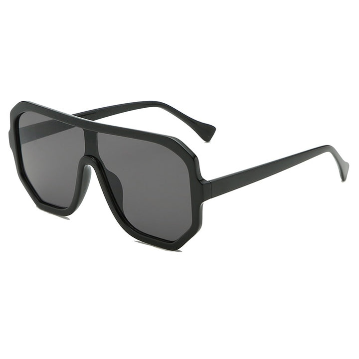 Unisex Oversize Sonnenbrille im quadratischen Design – Acetatgestell UV400