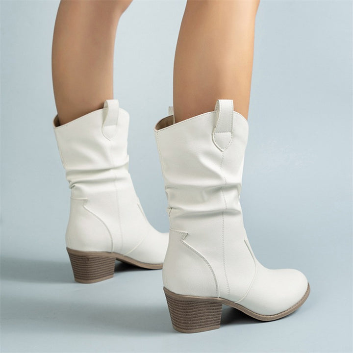 Bottes Western Femme – Tige Mi-Mollet Souple
