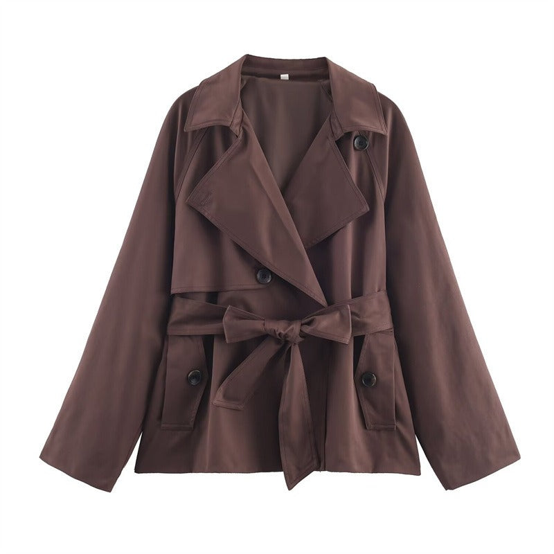 Trench Court Femme – Coupe Loose, Style Intemporel
