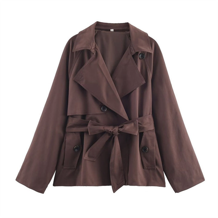Trench Court Femme – Coupe Loose, Style Intemporel