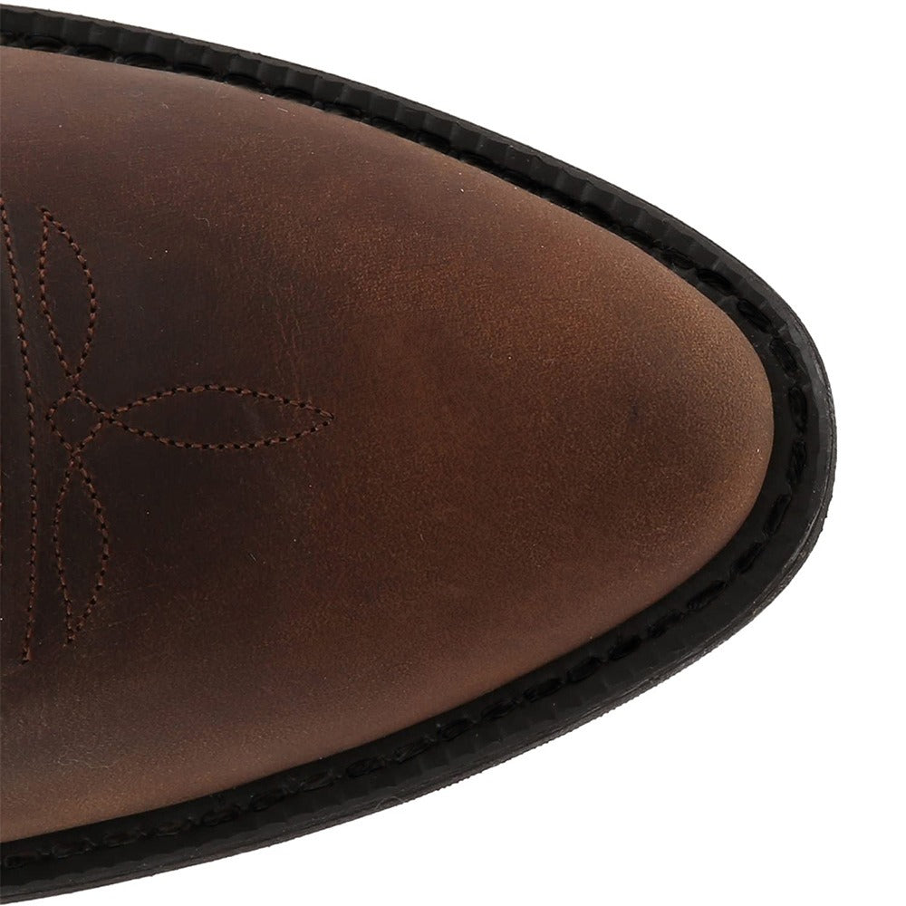 Bestickte Cowboy-Stiefel für Herren – hoher Schaft, quadratischer Absatz, zum Hineinschlüpfen