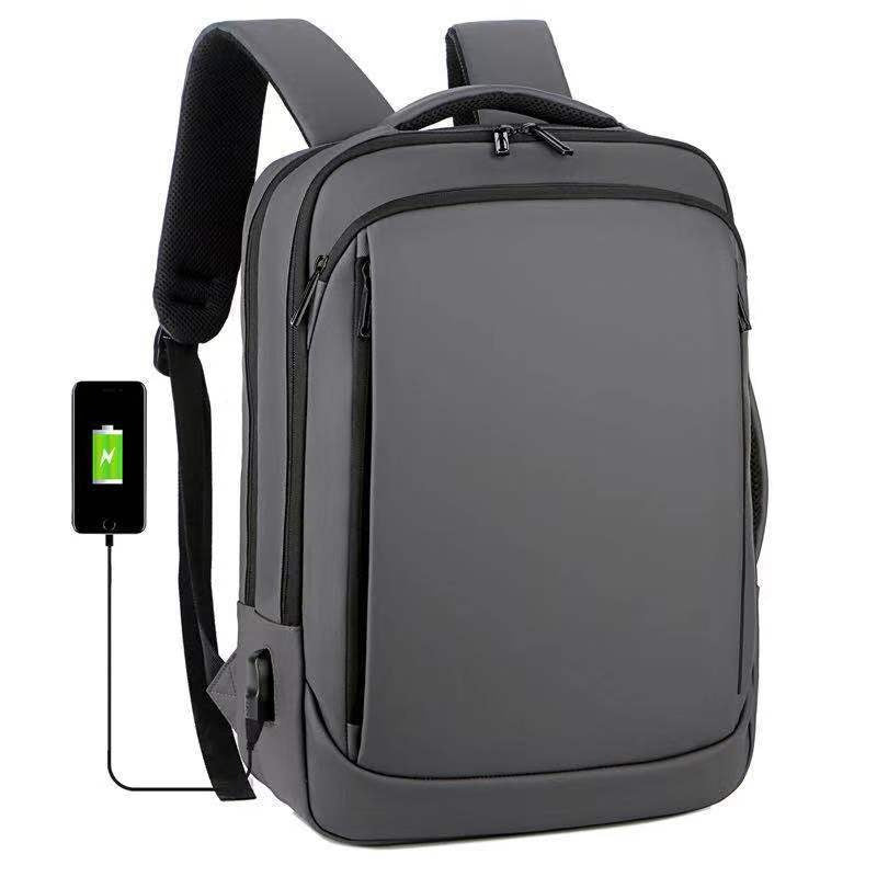 Unisex Oxford Rucksack – Wasserdicht mit USB-Ladeanschluss