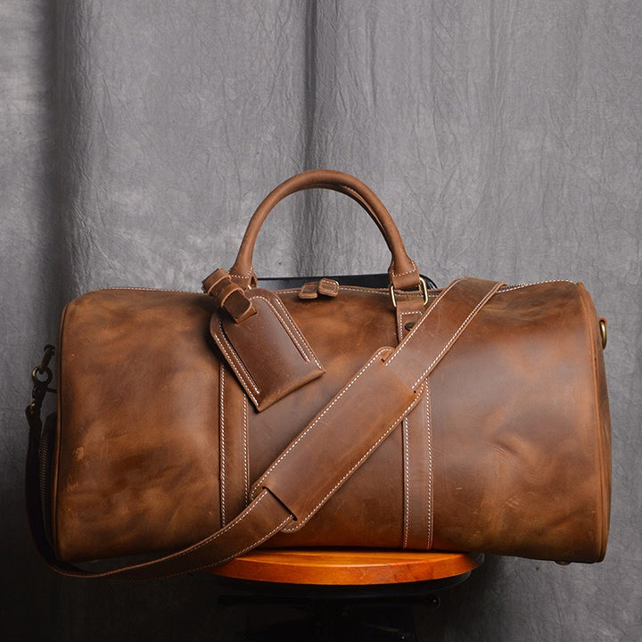 Borsa da viaggio uomo strutturata – scomparto per scarpe e tracolla removibile