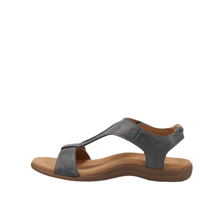Sandali con zeppa da donna con suola spessa – Chiusura regolabile con velcro