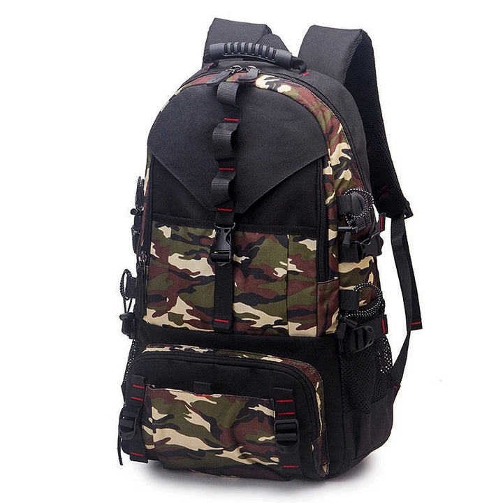 Men's Oxford Waterproof Backpack – Multi-Pocket with USB Port