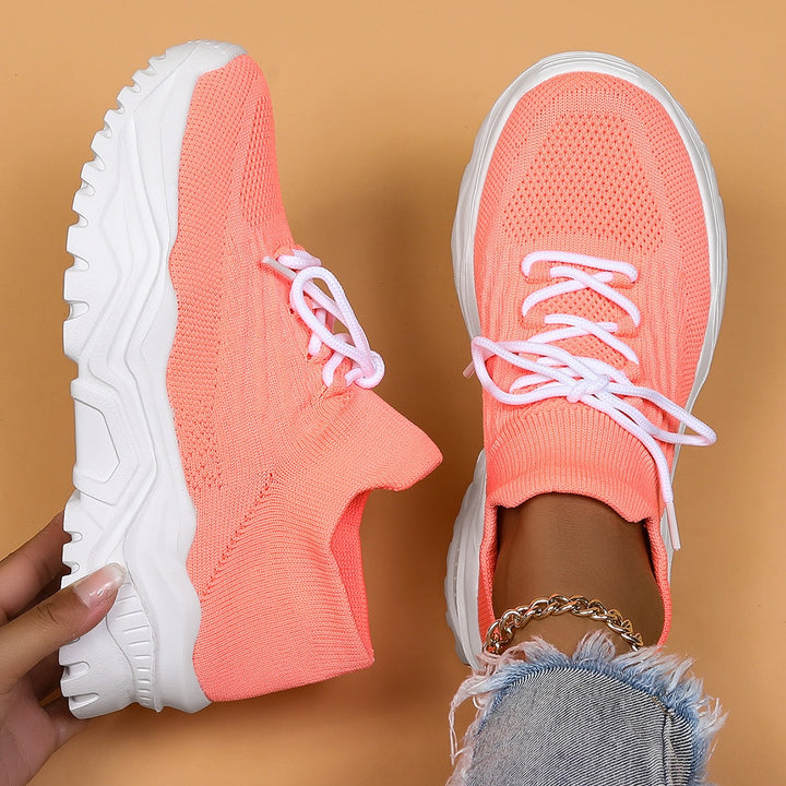 Baskets Femme Fly-Knit – Confort Plateforme Respirant
